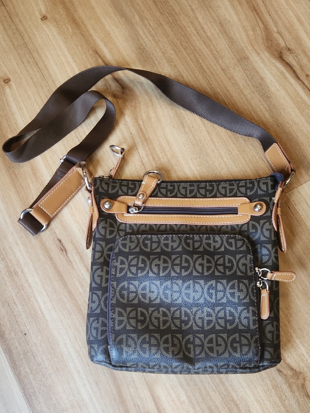 Giani Bernini Crossbody Purse, Brown & Tan